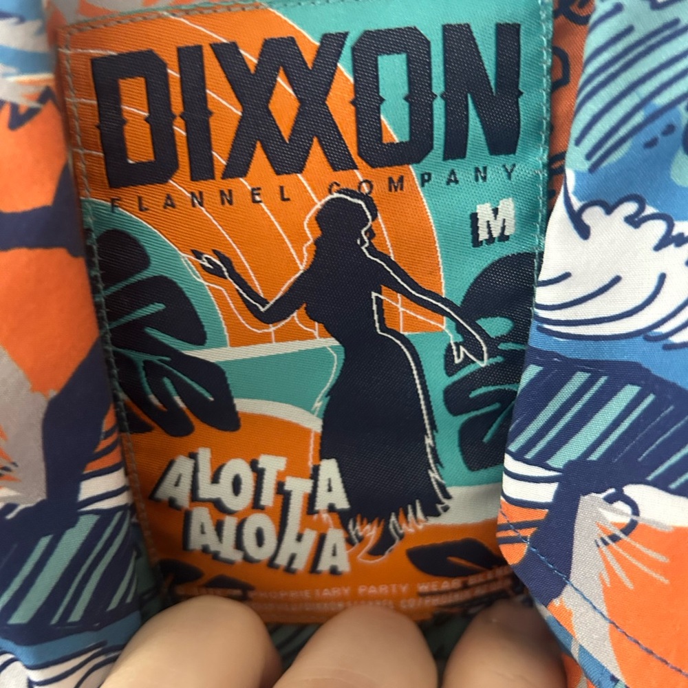 DIXXON Men’s Medium “Alotta Aloha” Party Shirt. Like new. - Picture 2 of 3